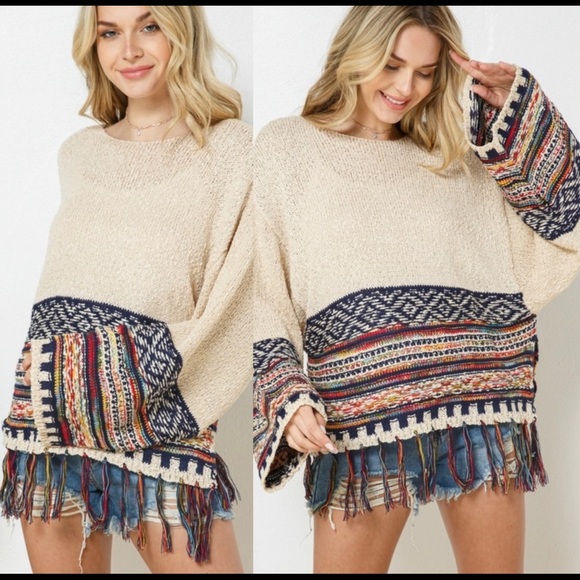 The WANDERER Fringe Detail Sweater - Picture 3 of 3